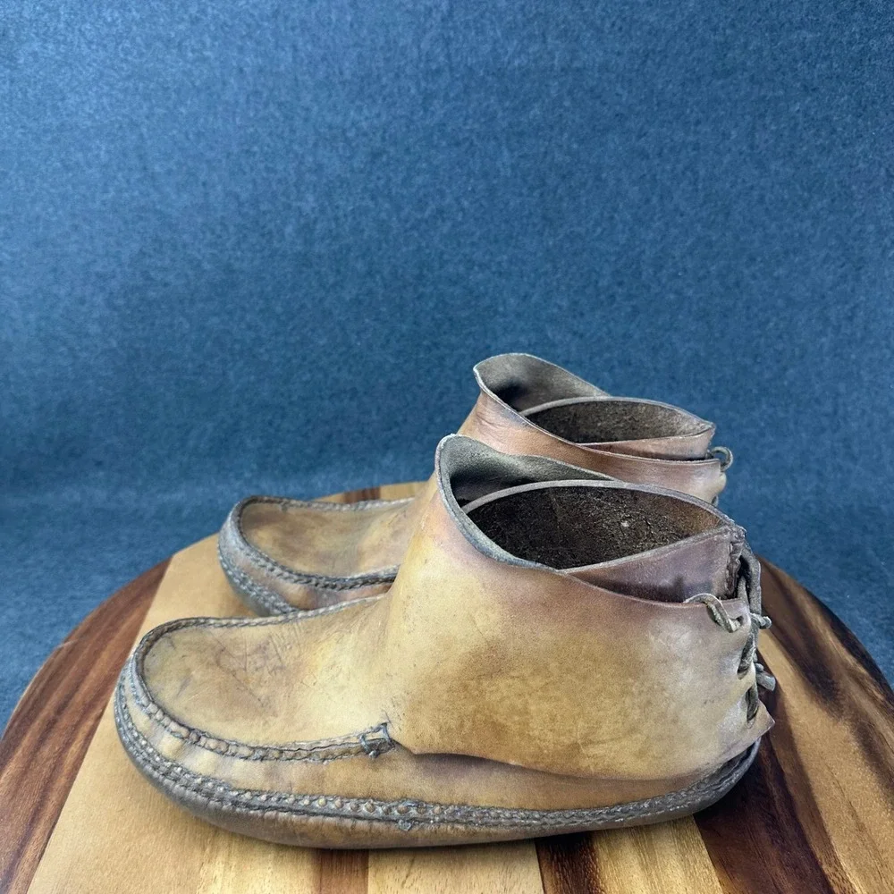 Vintage Carl Dyer Rendezvous Moccasins Native Indian Western Boots Shoes Sz 9.5